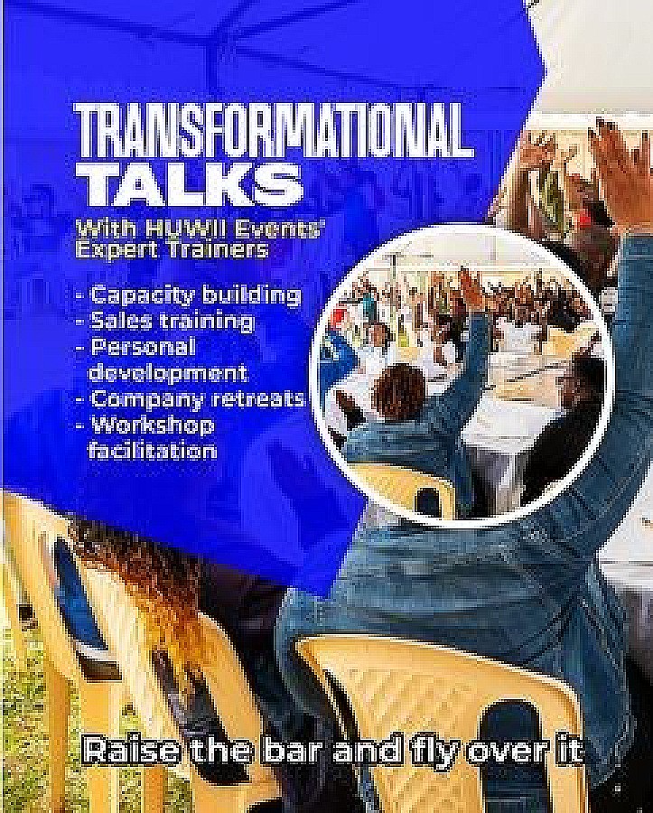 Speaker delivering a transformational talk at a Huwii event